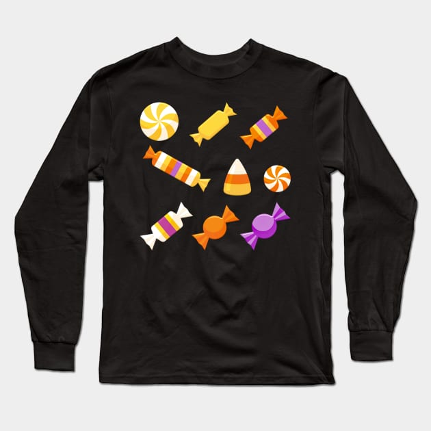 Happy Halloween Candies Long Sleeve T-Shirt by holidaystore